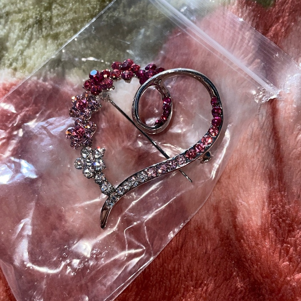 Heart shaped brooch